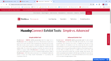 HusebyConnect Exhibit Tools:  Simple v. Advanced
